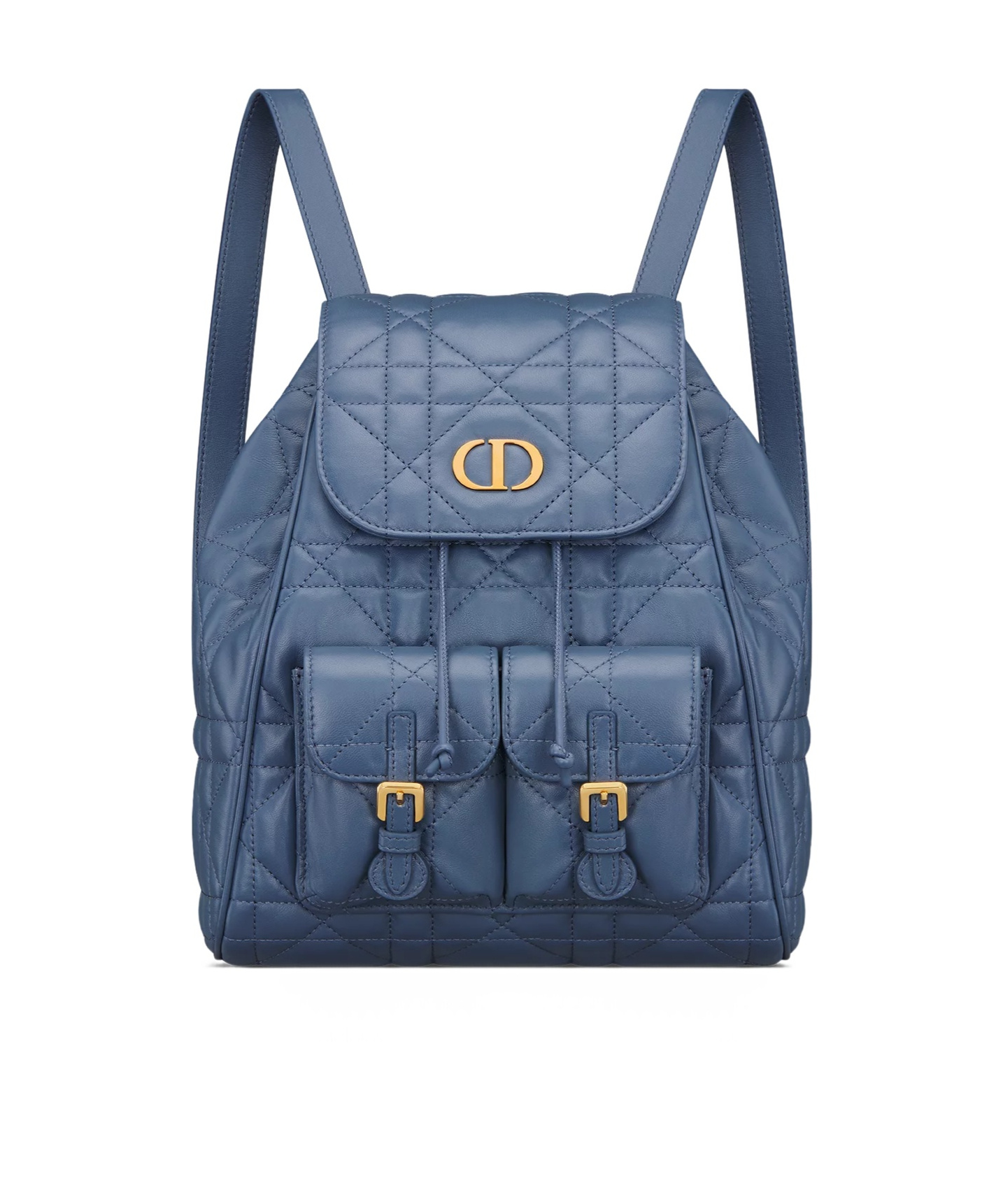 Dior Caro Medium Backpack In Blue