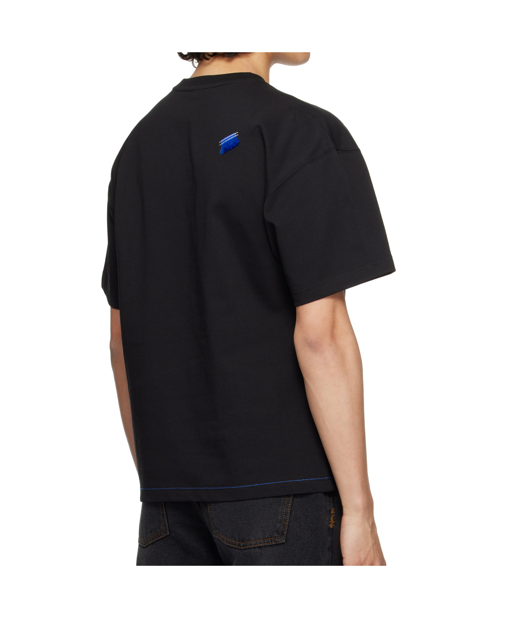 Ader Error Black Blue Net Product. 49 T-shirt In Black