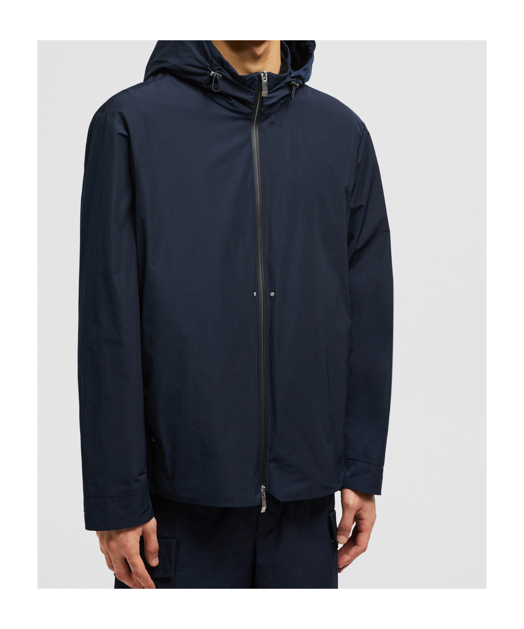 Shop Moncler Lacha Hooded Windbreaker In Blue