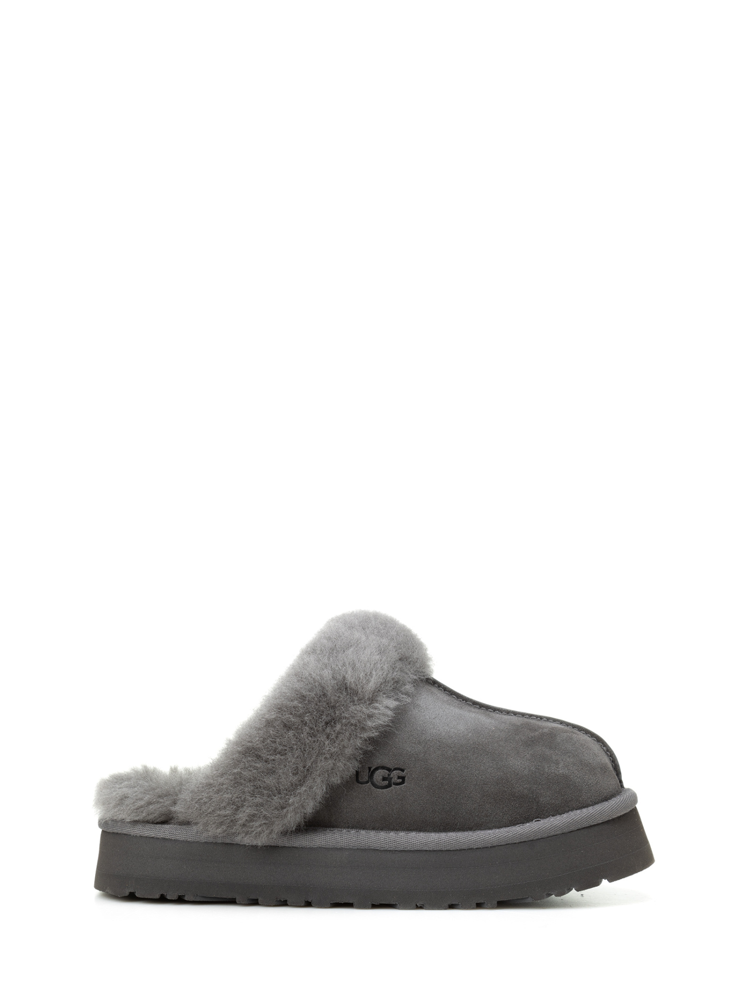 UGG DISQUETTE SHEARLING PLATFORM SLIPPERS 