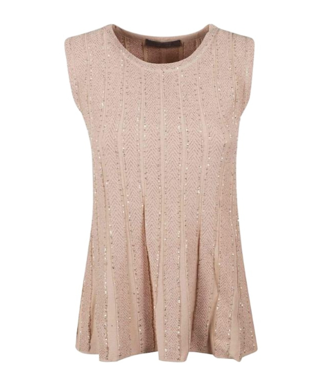 D Exterior D.exterior Sleeveless Crew Neck In Brown