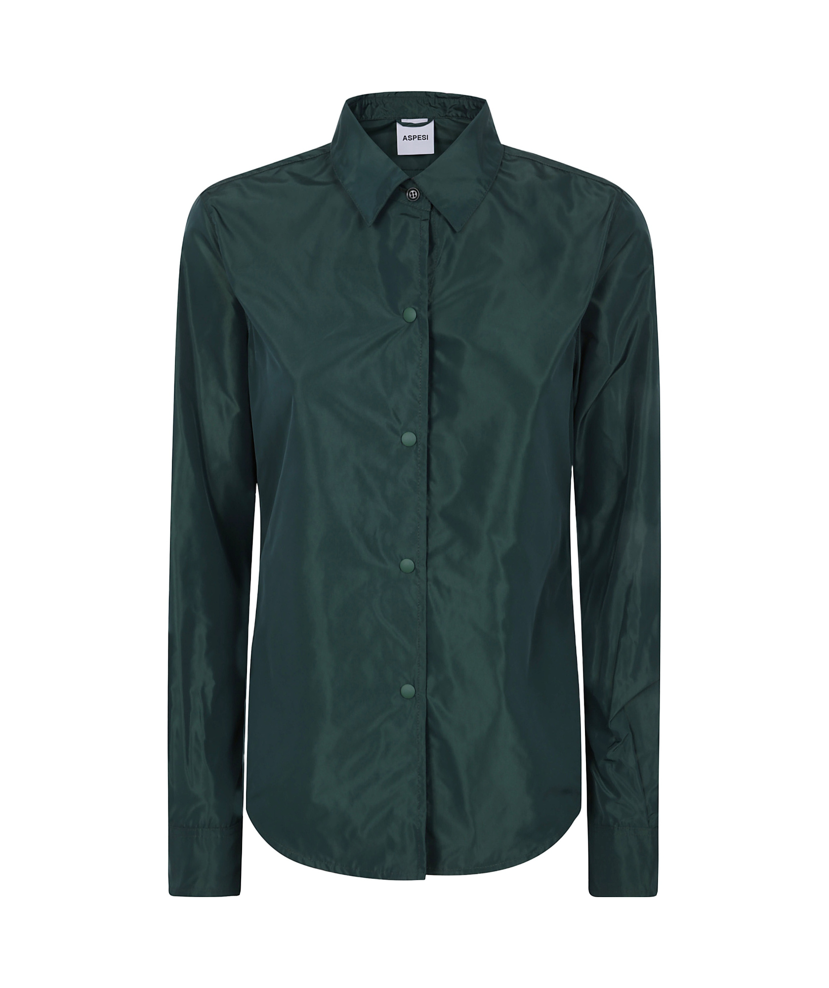 ASPESI CURVED-HEM BUTTON-UP SHIRT