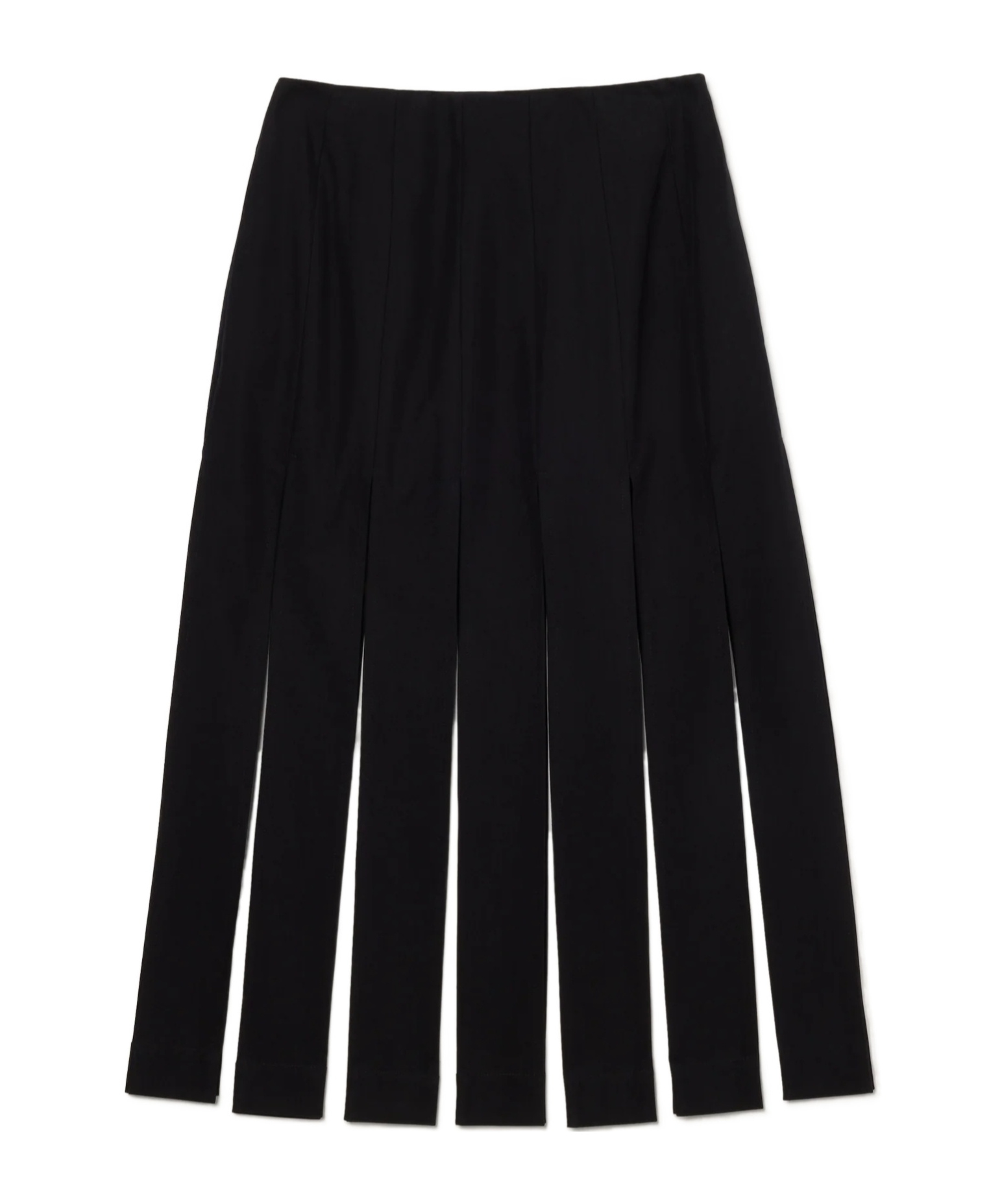Simone Rocha Contrast-panel Midi Skirt In Black