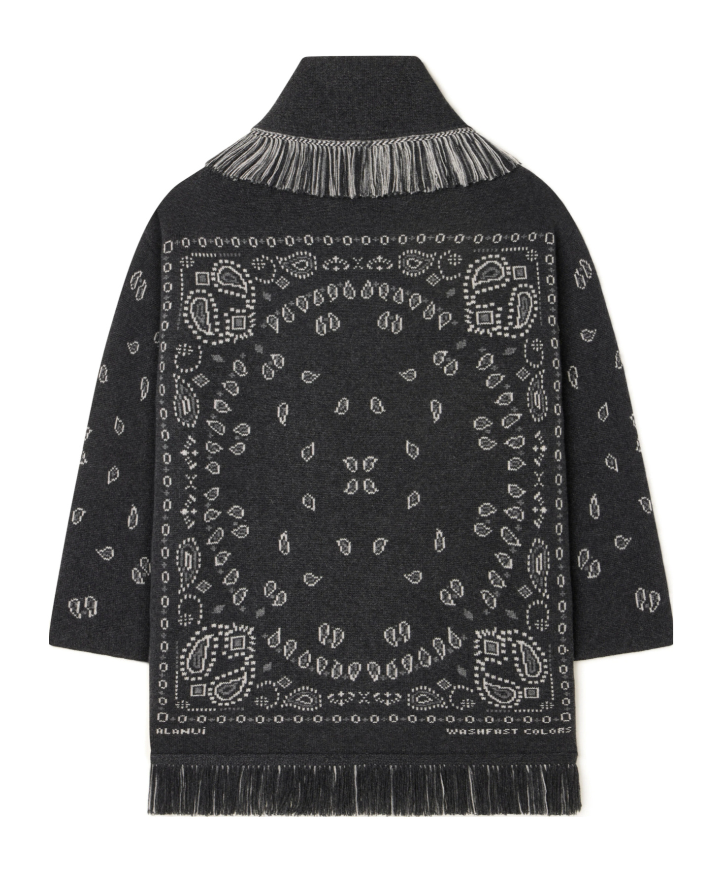 Alanui Bandana Jacquard Cardigan In Black