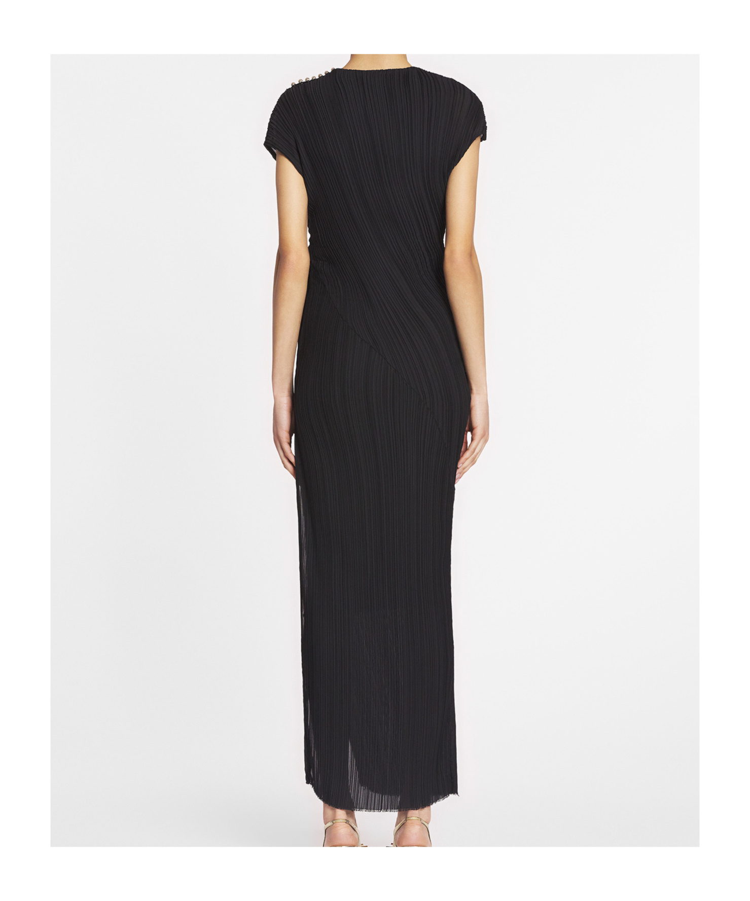 Lanvin Twist-detailing Midi Dress In Black