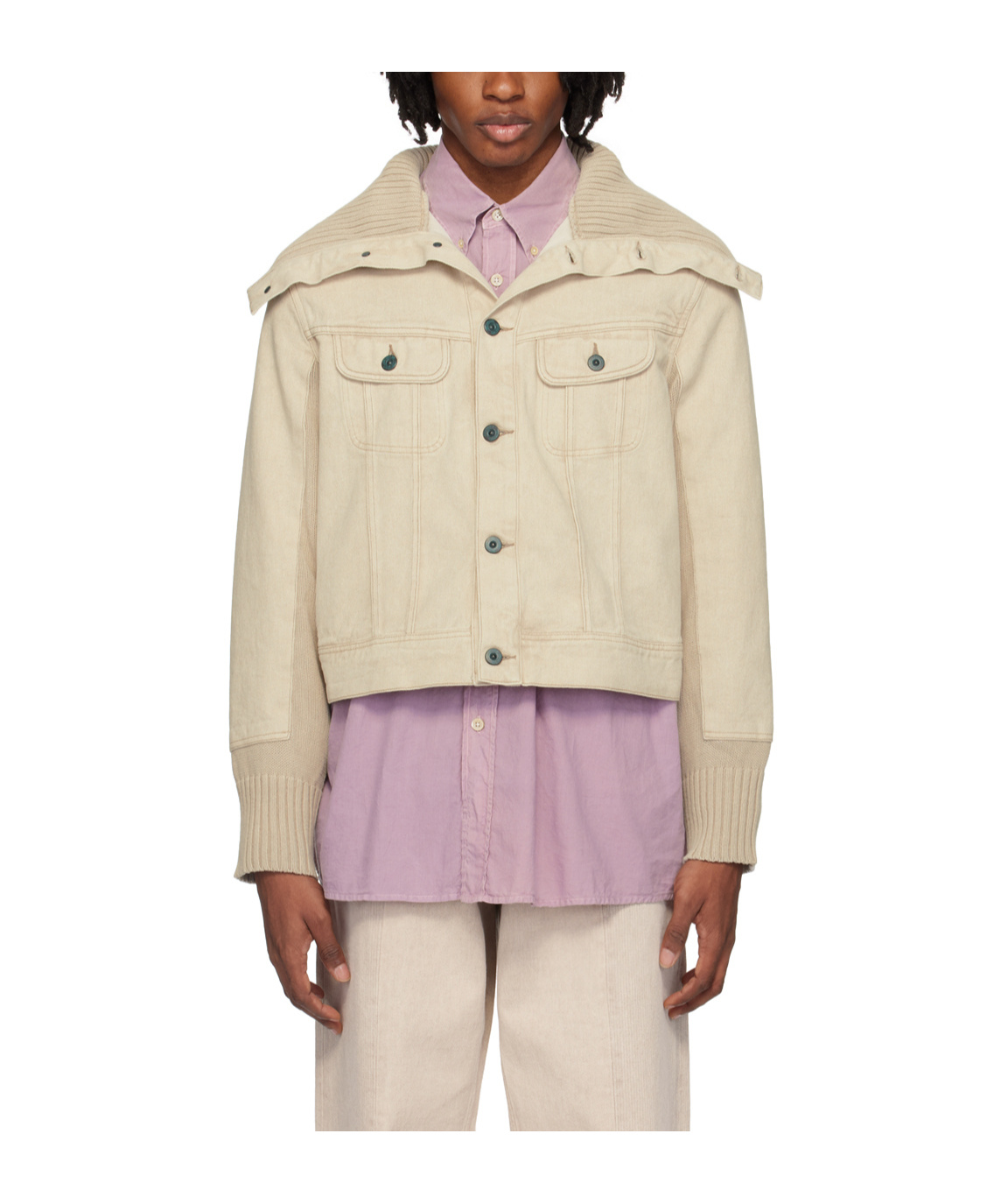 Our Legacy Off-white Fuse Denim Jacket In White