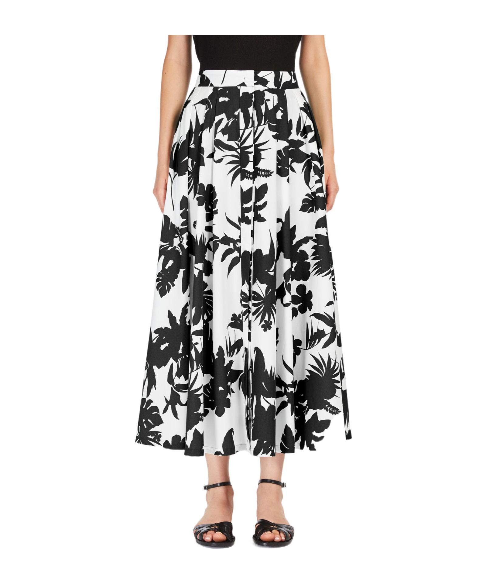 Max Mara Maxi Long Skirt In Black