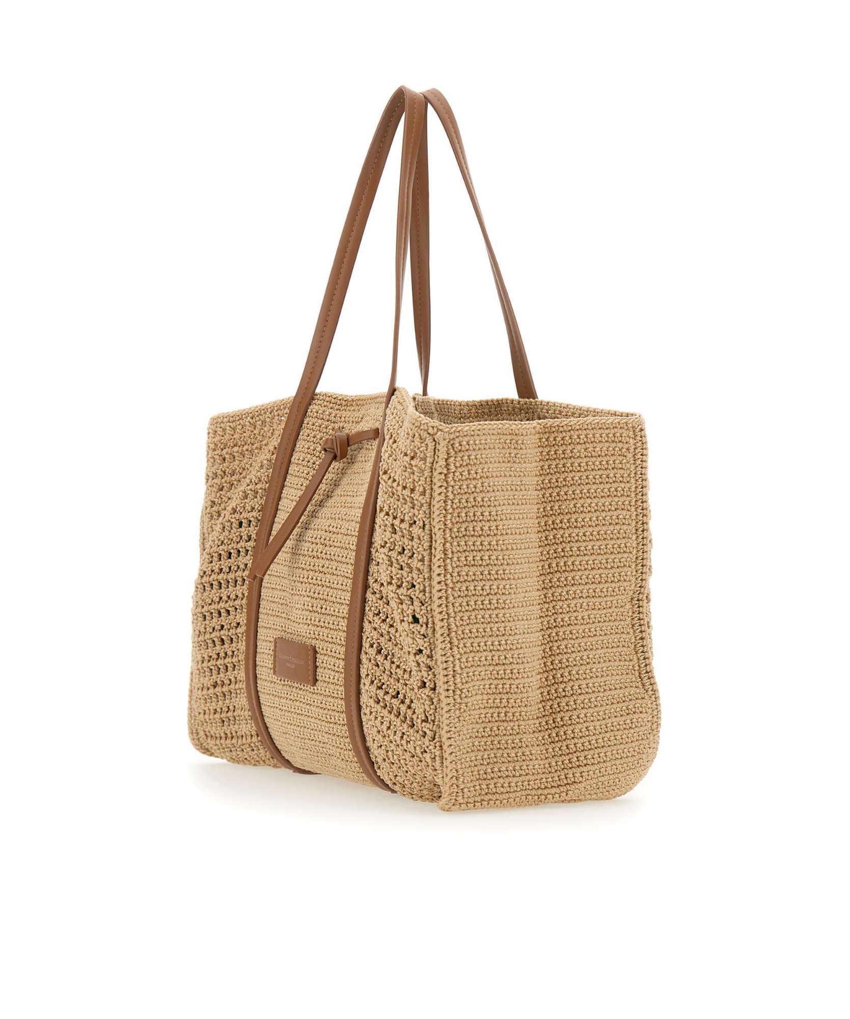 Gianni Chiarini Victoria Braided Shoulder Bag In Brown