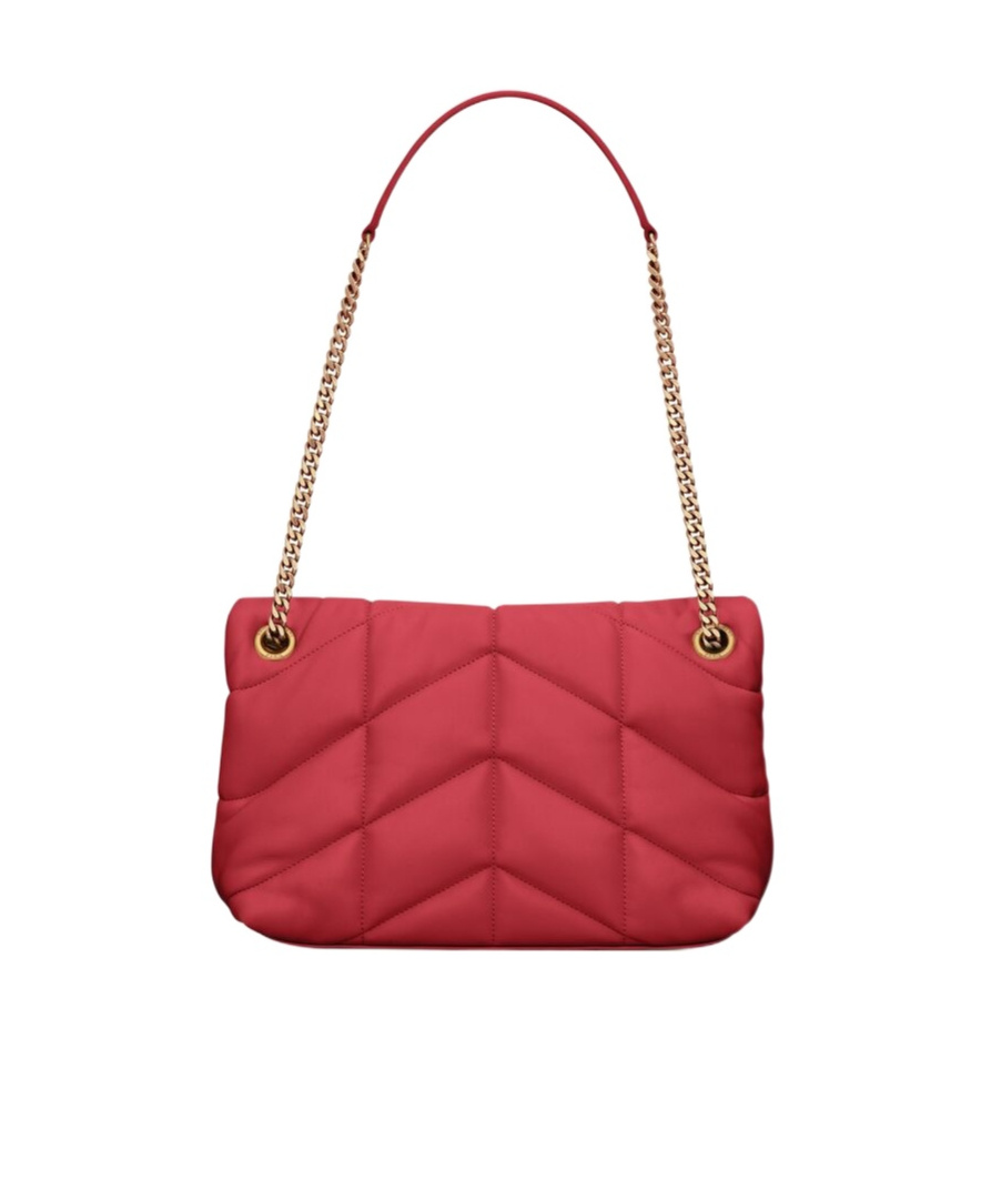 Saint Laurent Paris Women Small Loulou Puffer Bag In Nappa Leather In Red