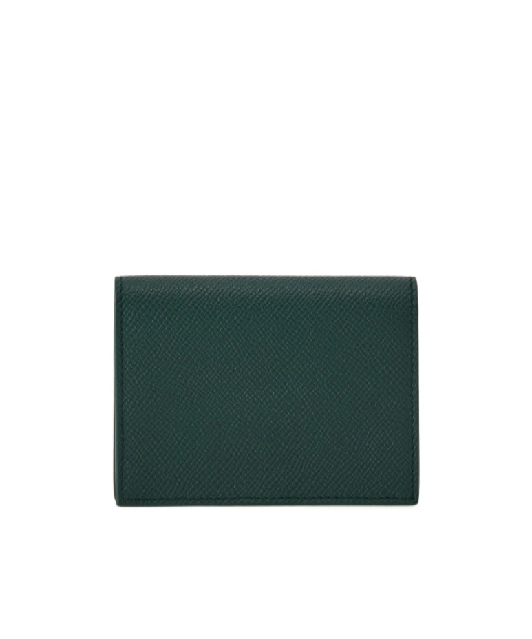 Ferragamo Gancini Business Card Case In Green