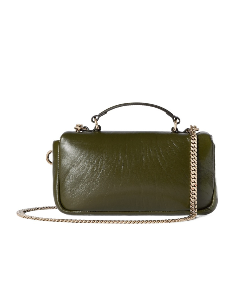 Shop Gucci Gg Milano Mini Top Handle Bag In Green