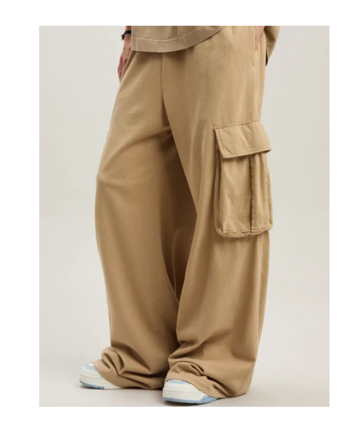 Palm Angels Corduroy Cotton Cargo Trousers In Nude