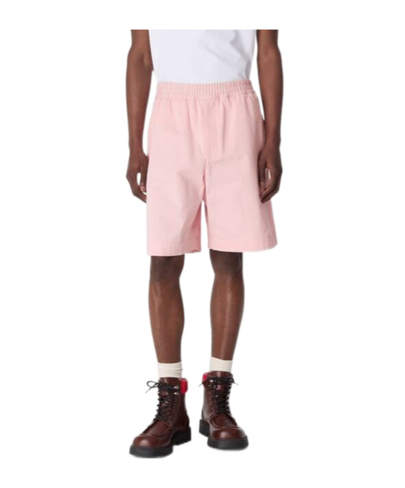 Bottega Veneta Elastic Waist Twill Bermuda Shorts In Brown
