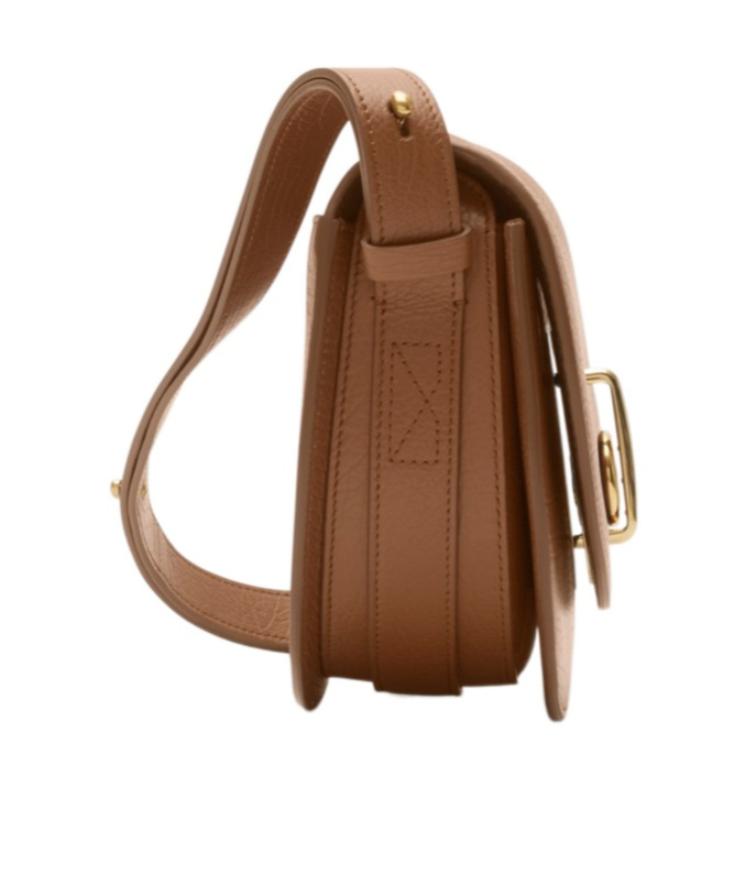 Burberry Rocking Horse Small Leather Saddle Crossbody Bag In Brown