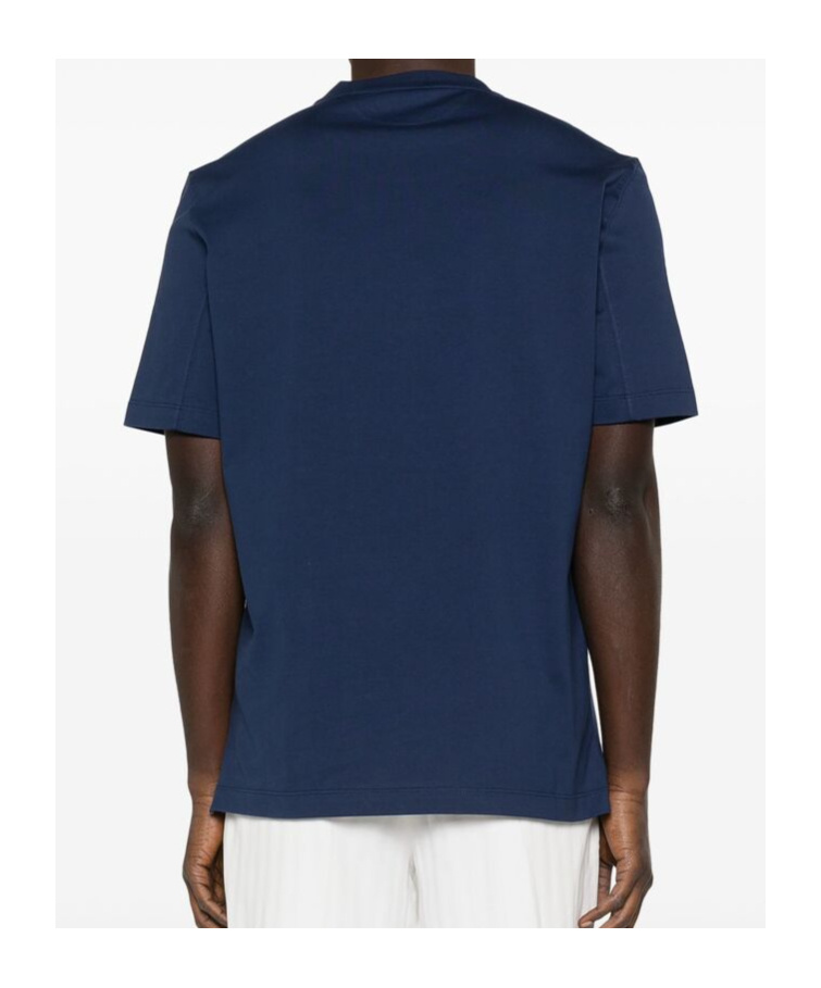 Brunello Cucinelli Short-sleeved Polo Shirt In Blue