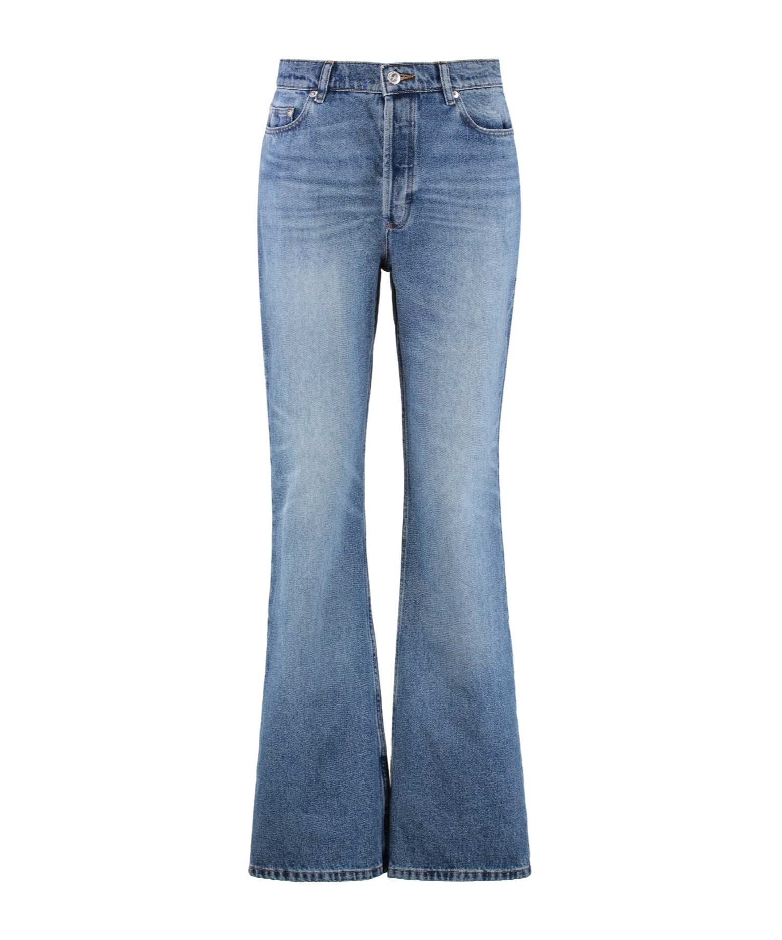 Apc A.p.c. Romy High-rise Flared Jeans In Blue