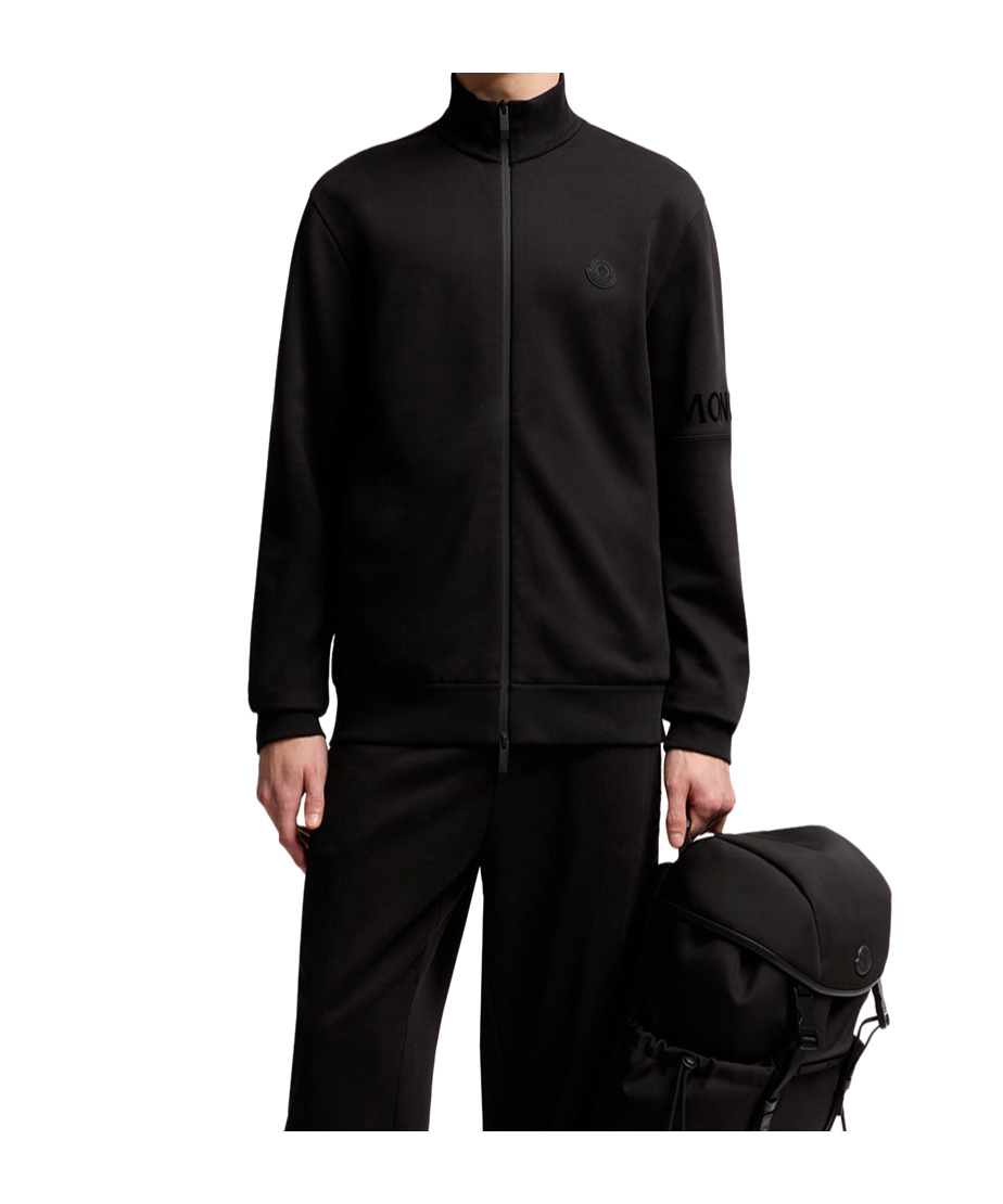 Moncler High Collar Long Sleeve Casual Jacket In Black