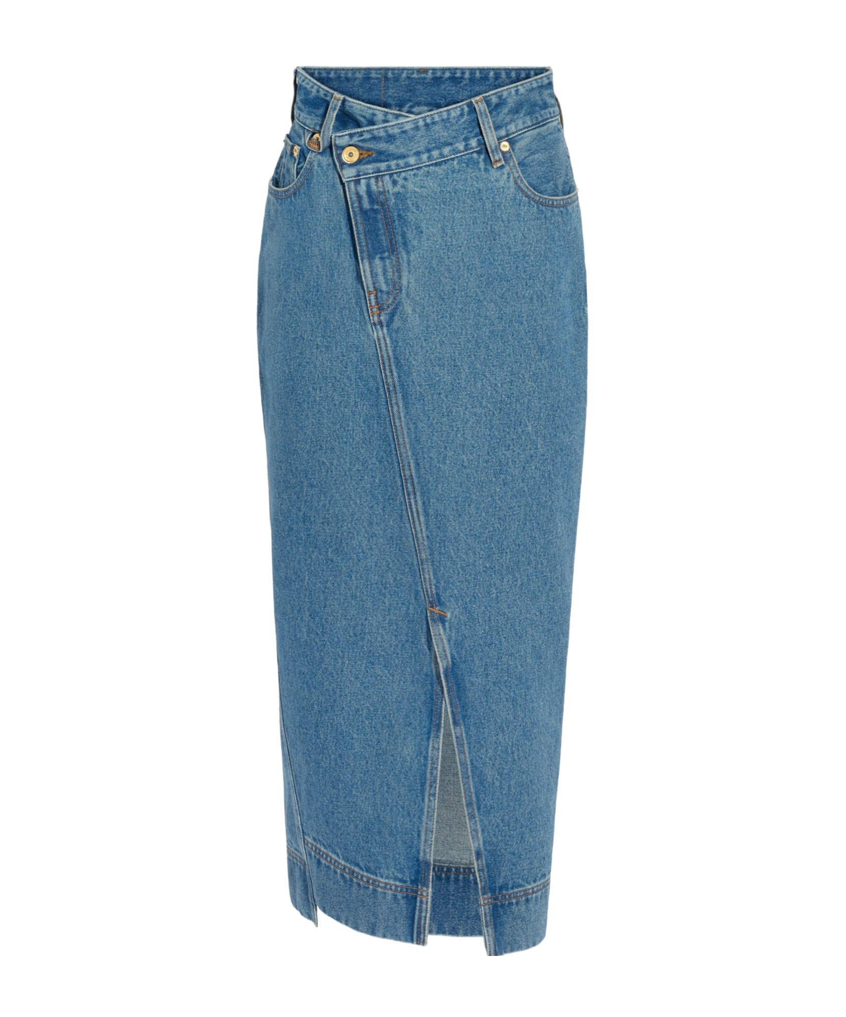 Shop Jacquemus La Jupe De Nimes Denim Skirt In Blue