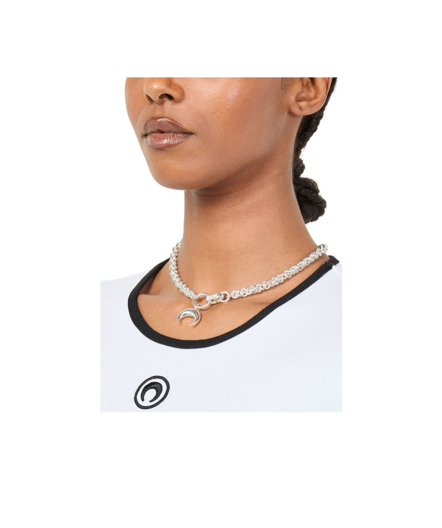 MARINE SERRE THE MOON BRAIDED NECKLACE