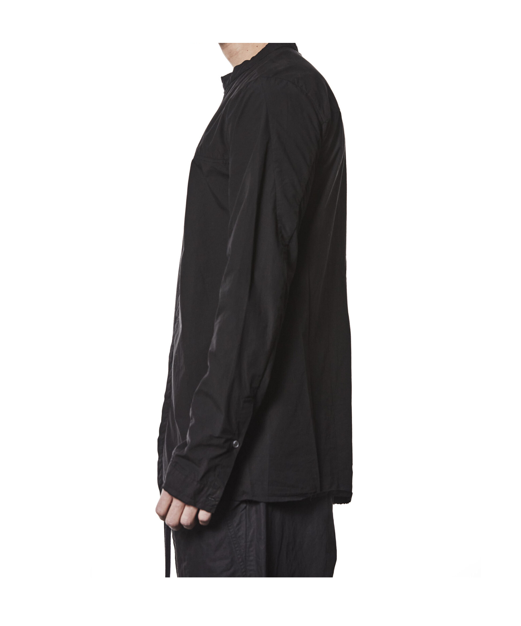 Thom Krom Gathered-detail Button Shirt In Black