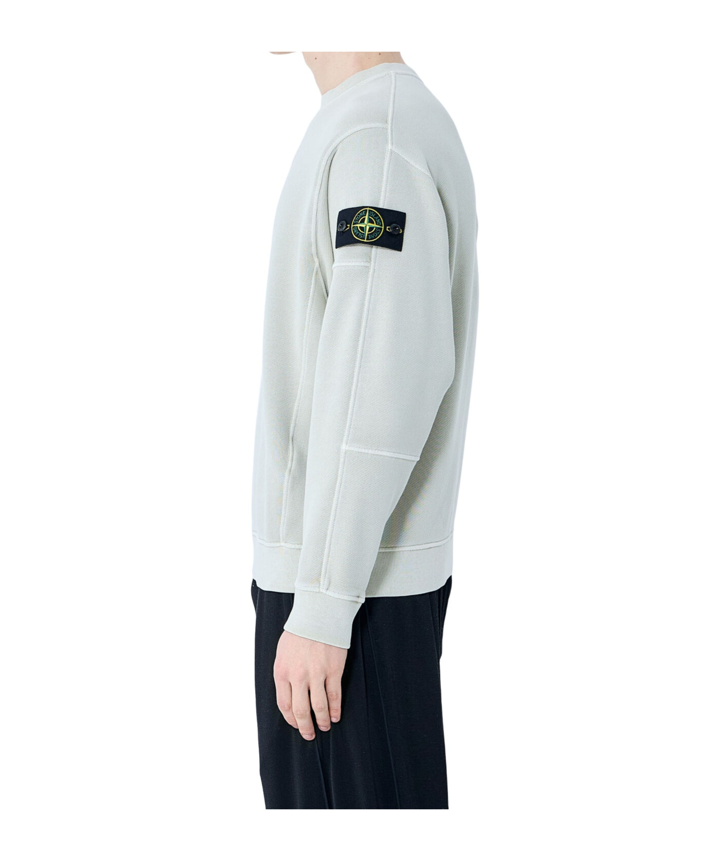 Stone Island Compass-badge Sweatshirt In White