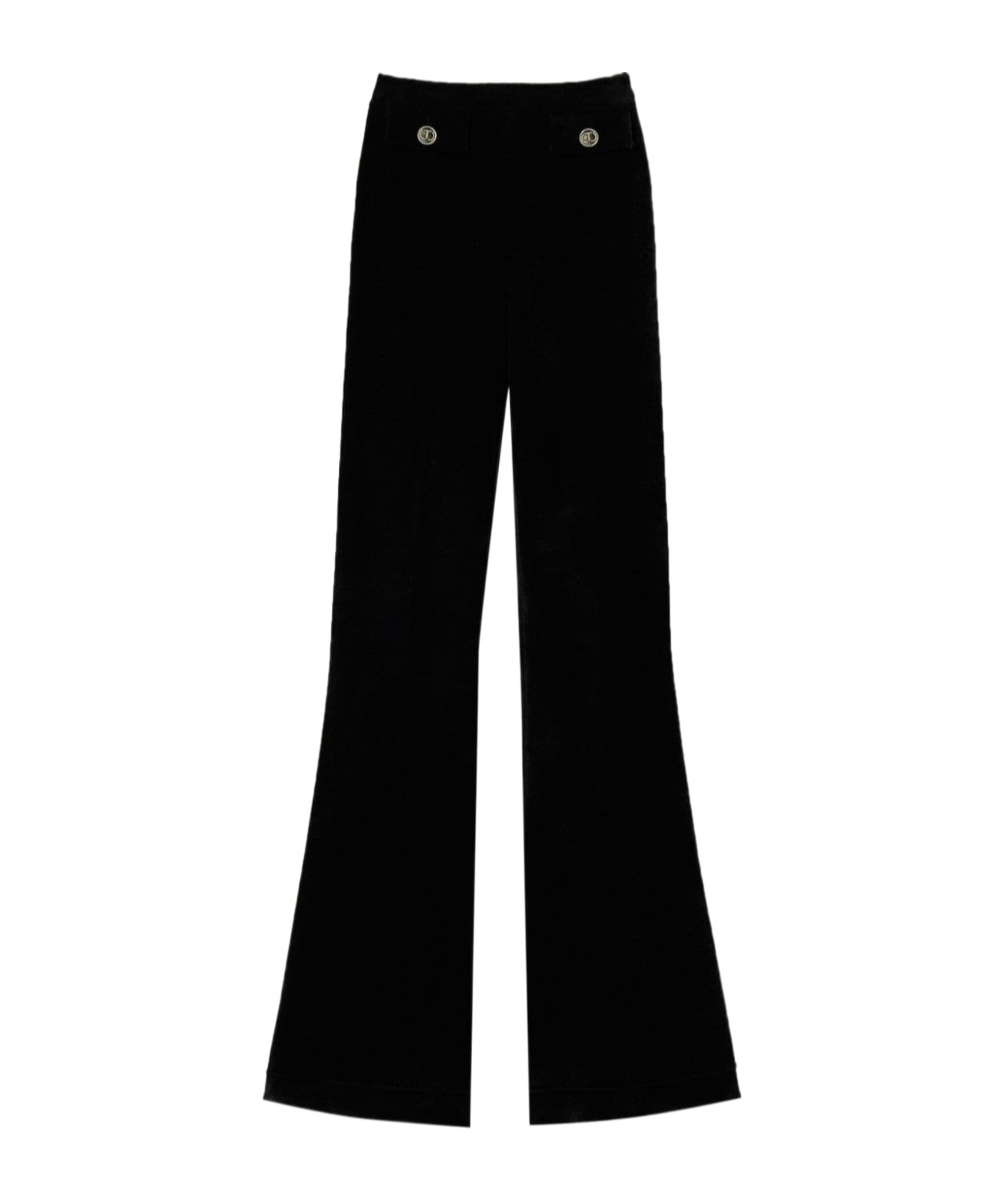 TWINSET OVAL T KNIT FLARED TROUSERS