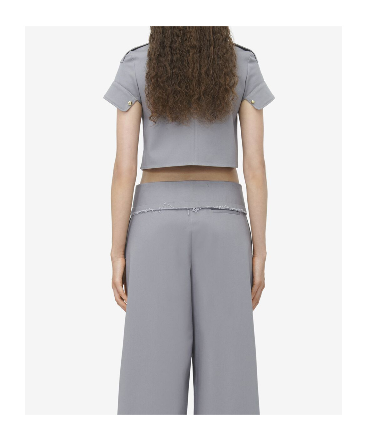 Alexander Mcqueen Short Shirt In Gray