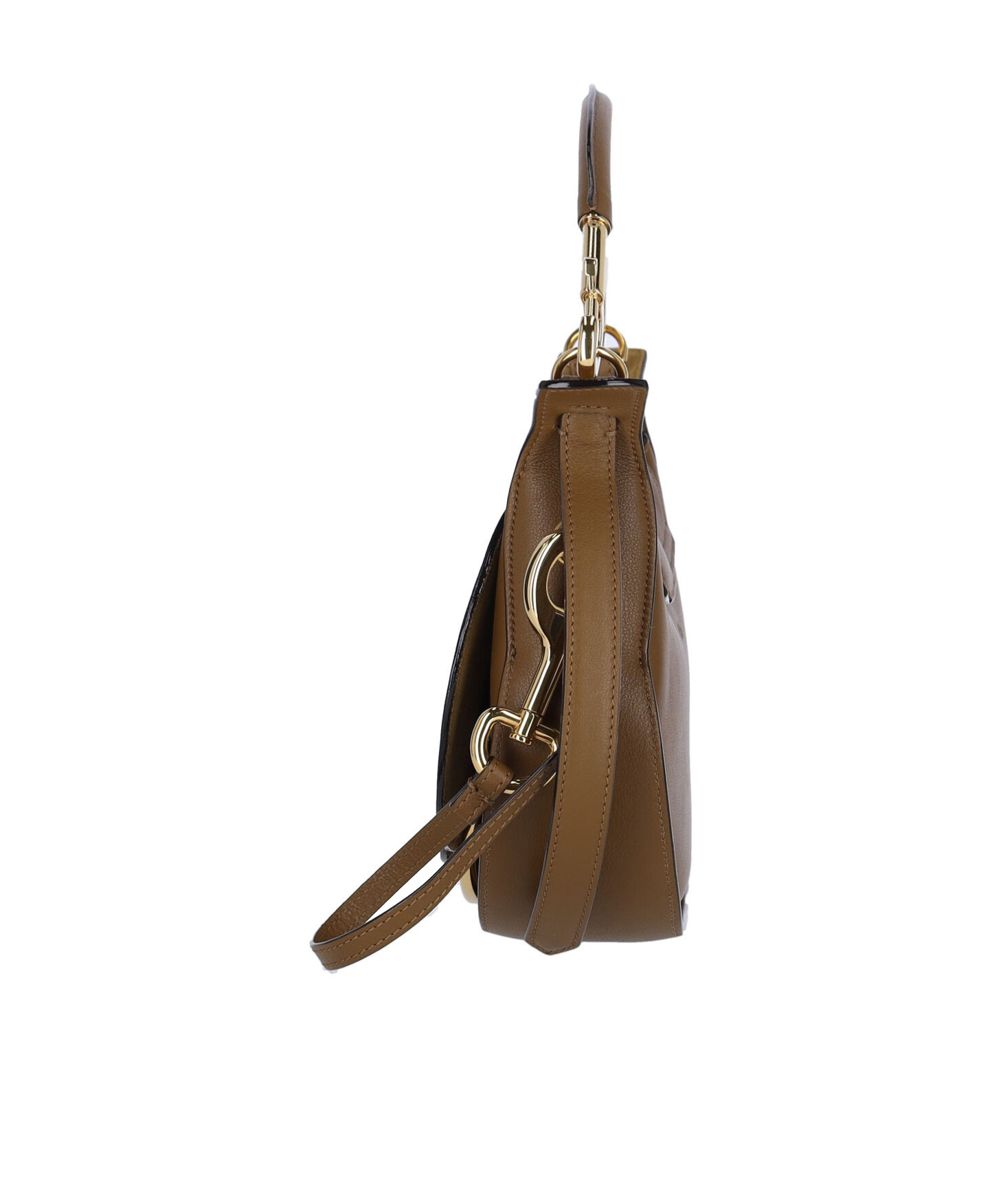 Chloé Ride Leather Shoulder Bag In Brown