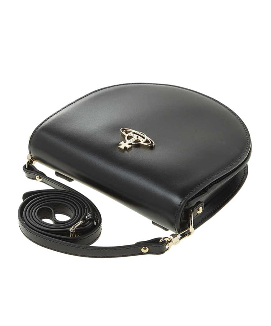 Vivienne Westwood Logo Plaque Cross Body Bag In Black