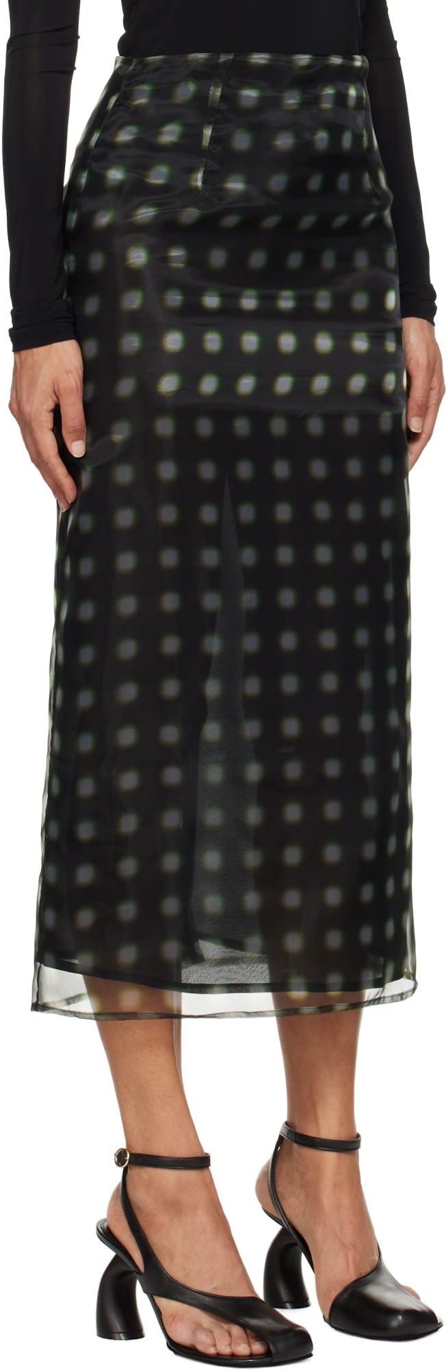 16arlington Semi-transparent Design Midi Skirt