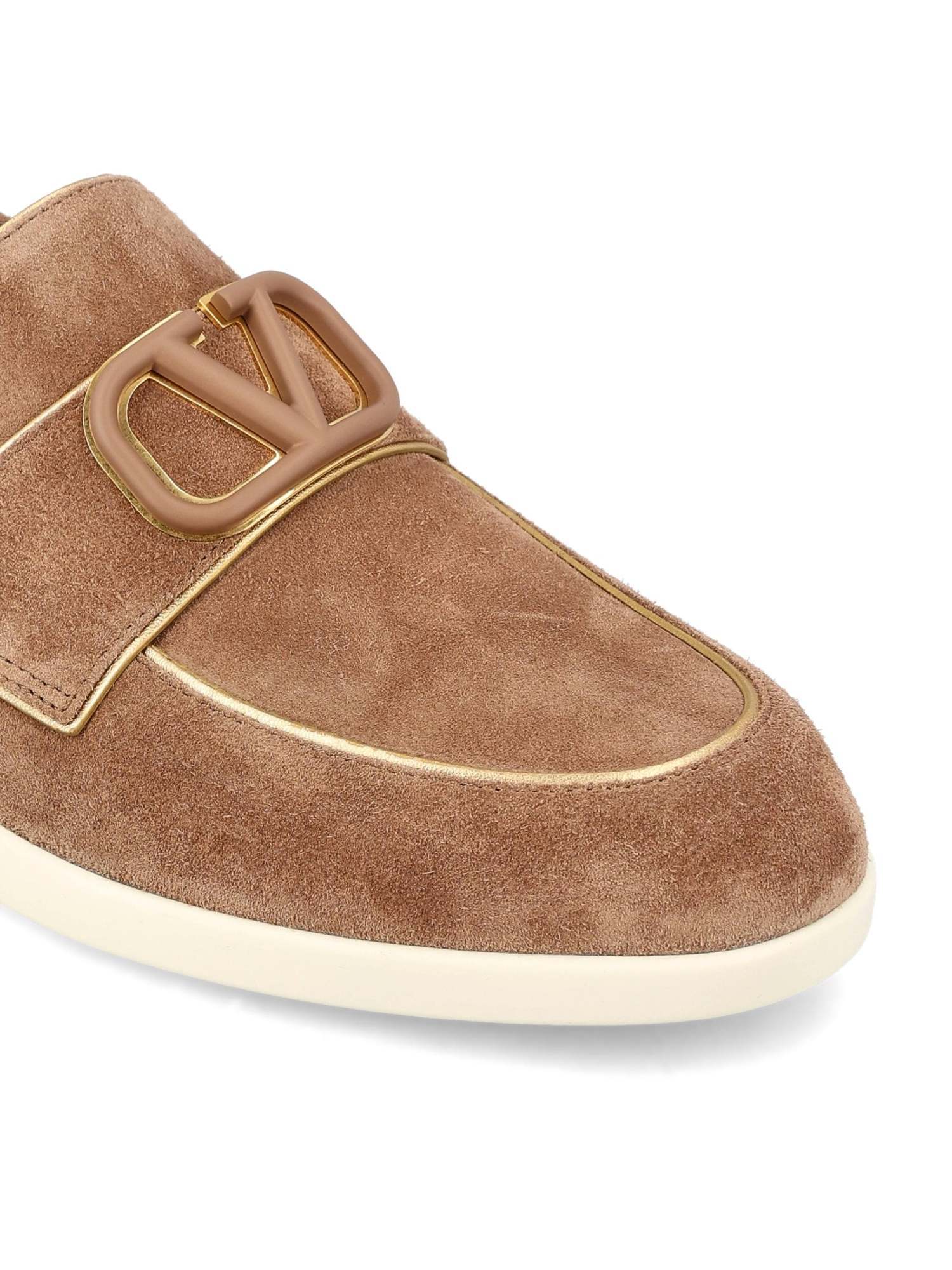 Valentino Vlogo Signature Loafers In Brown