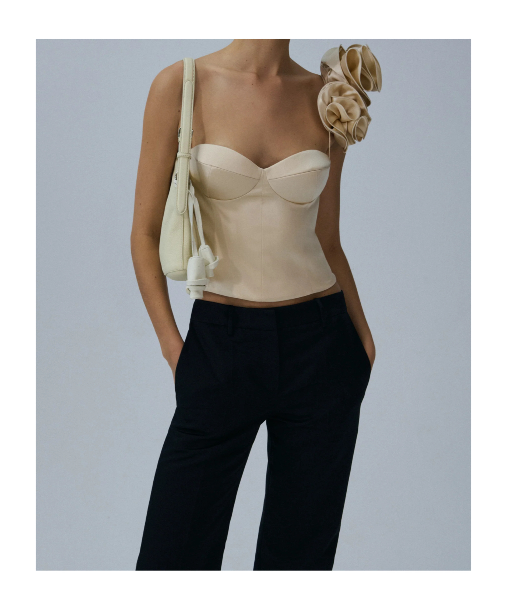 Magda Butrym Flower Appliqué Tank Top In Brown