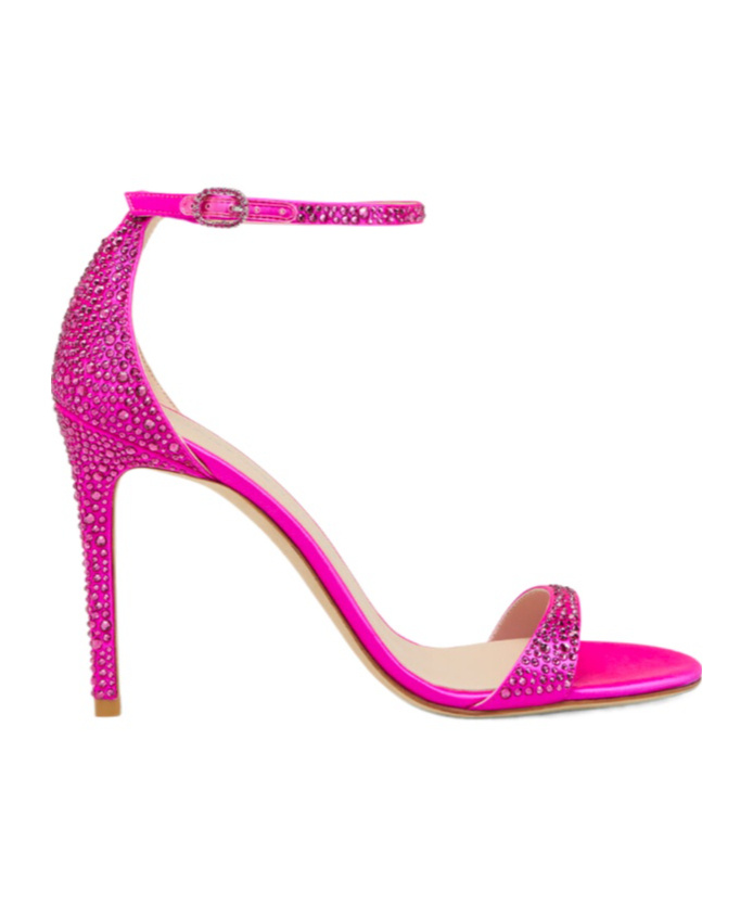 Stuart Weitzman Round-headed High-heeled Sandals In Pink