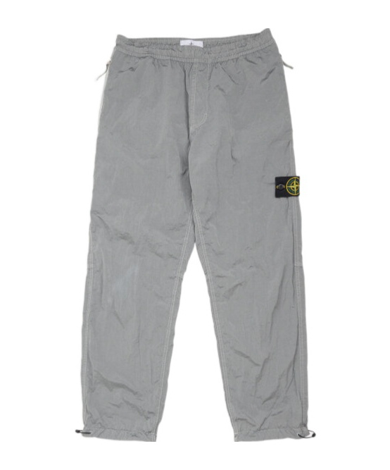 Stone Island Elastic Waist Trousers In Gray