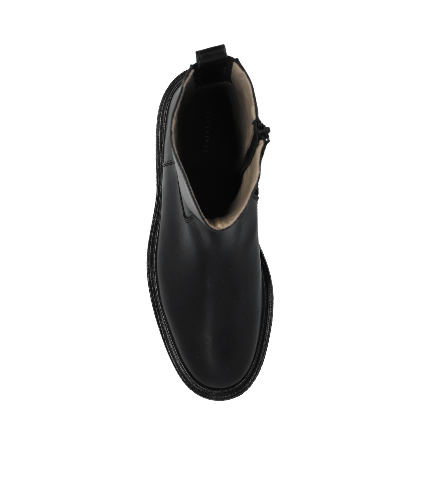 Allsaints Round-head Short Boots In Black