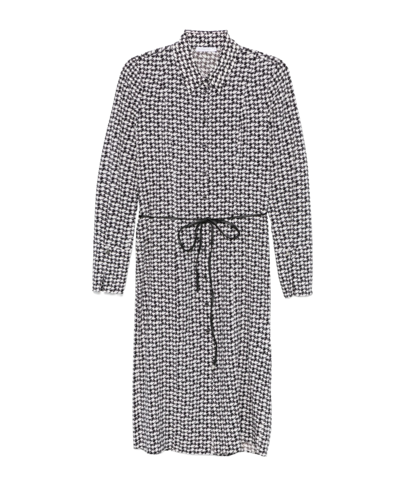 PATRIZIA PEPE HOUNDSTOOTH-PATTERN MIDI DRESS