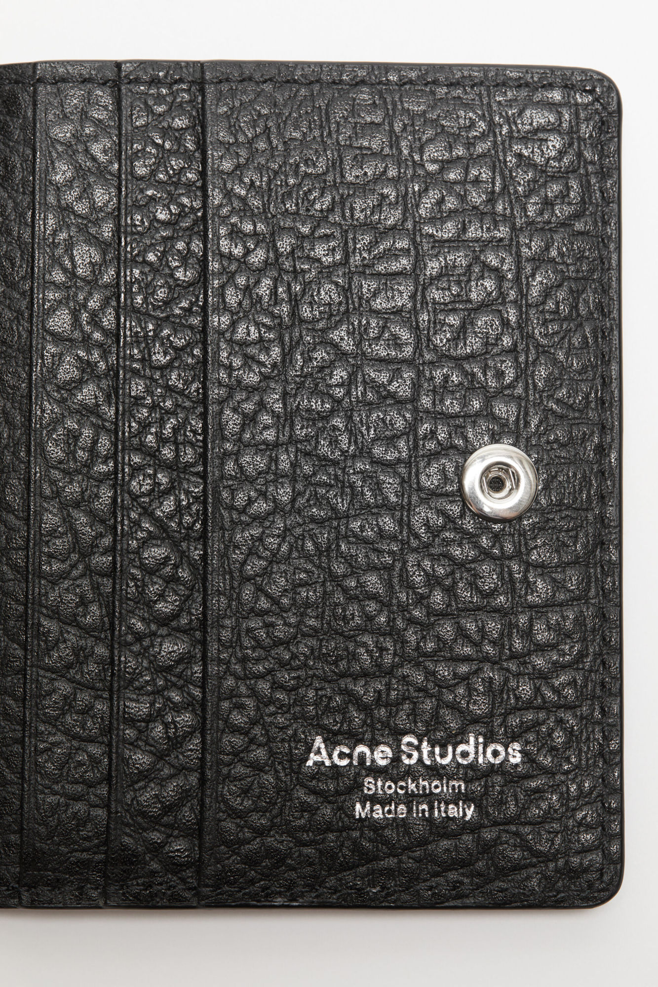 Acne Studios Folded Leather Wallet In Black