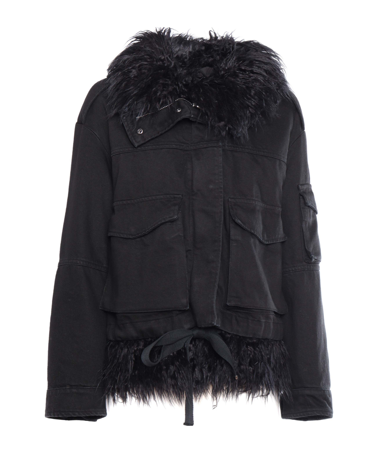 Dondup Denim Jacket In Black
