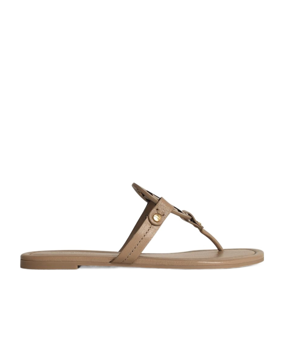 Tory Burch Miller Knotted Pave Leather Sandals In Brown