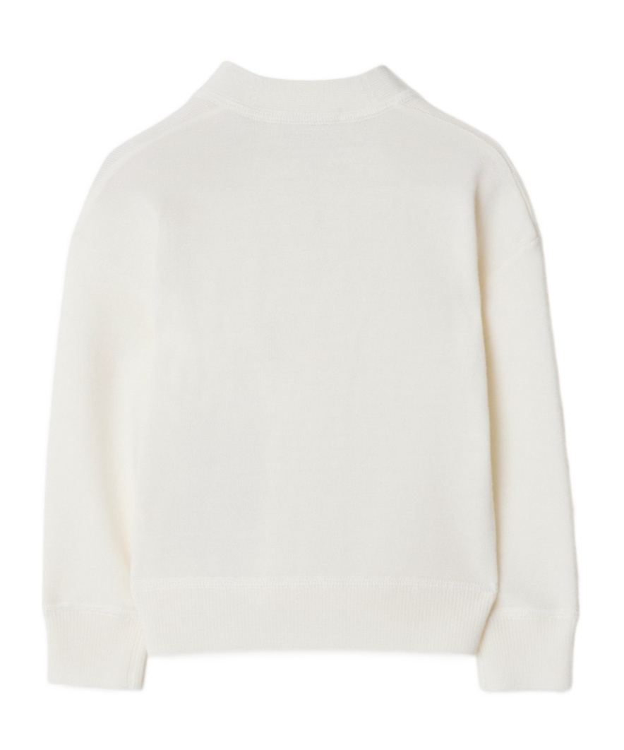 BURBERRY CHECK LABEL WOOL CARDIGAN