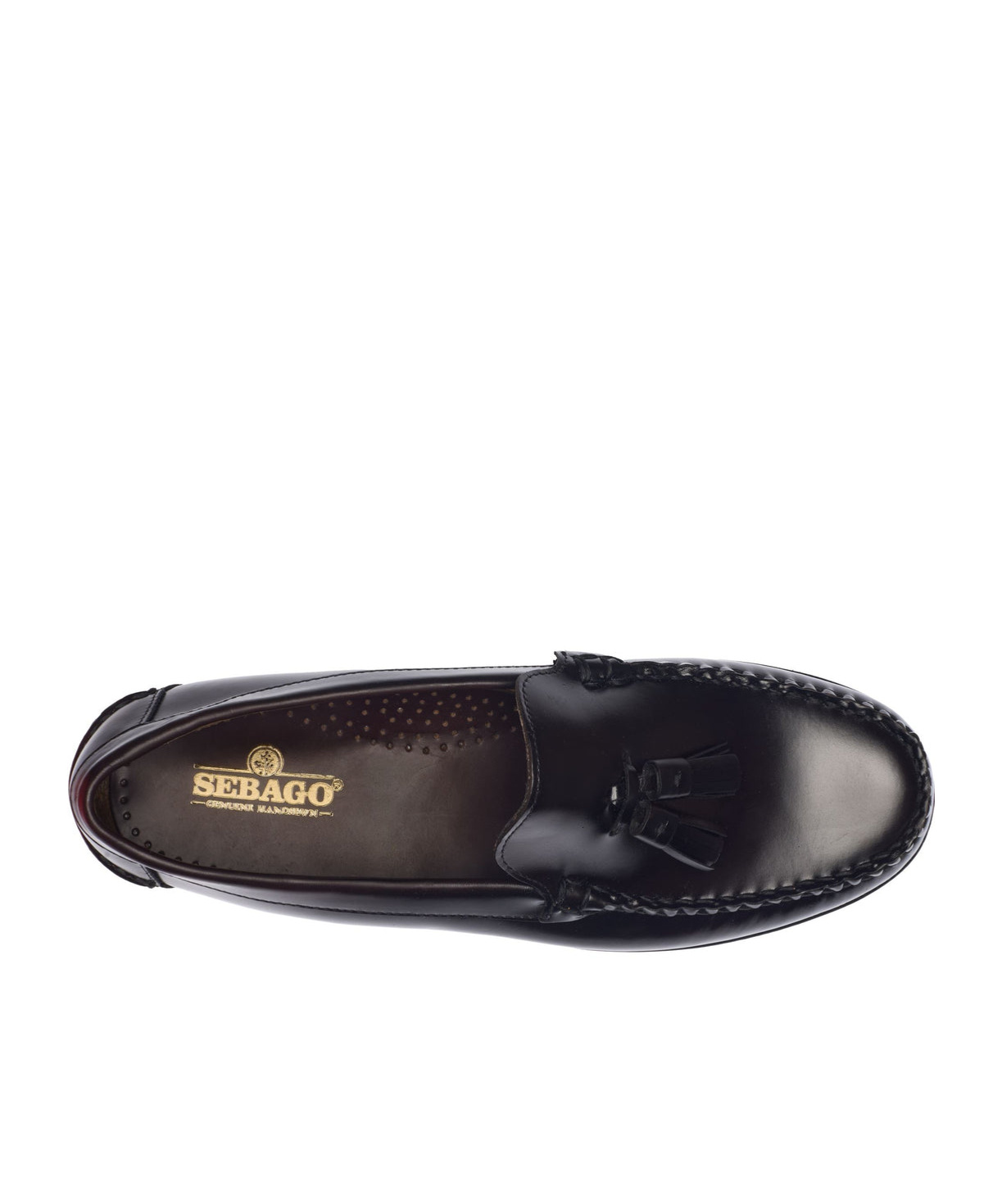 Sebago Burgundy Brown Men's Business Moccasin Loafers With Leather Sole In Brown Burgundy