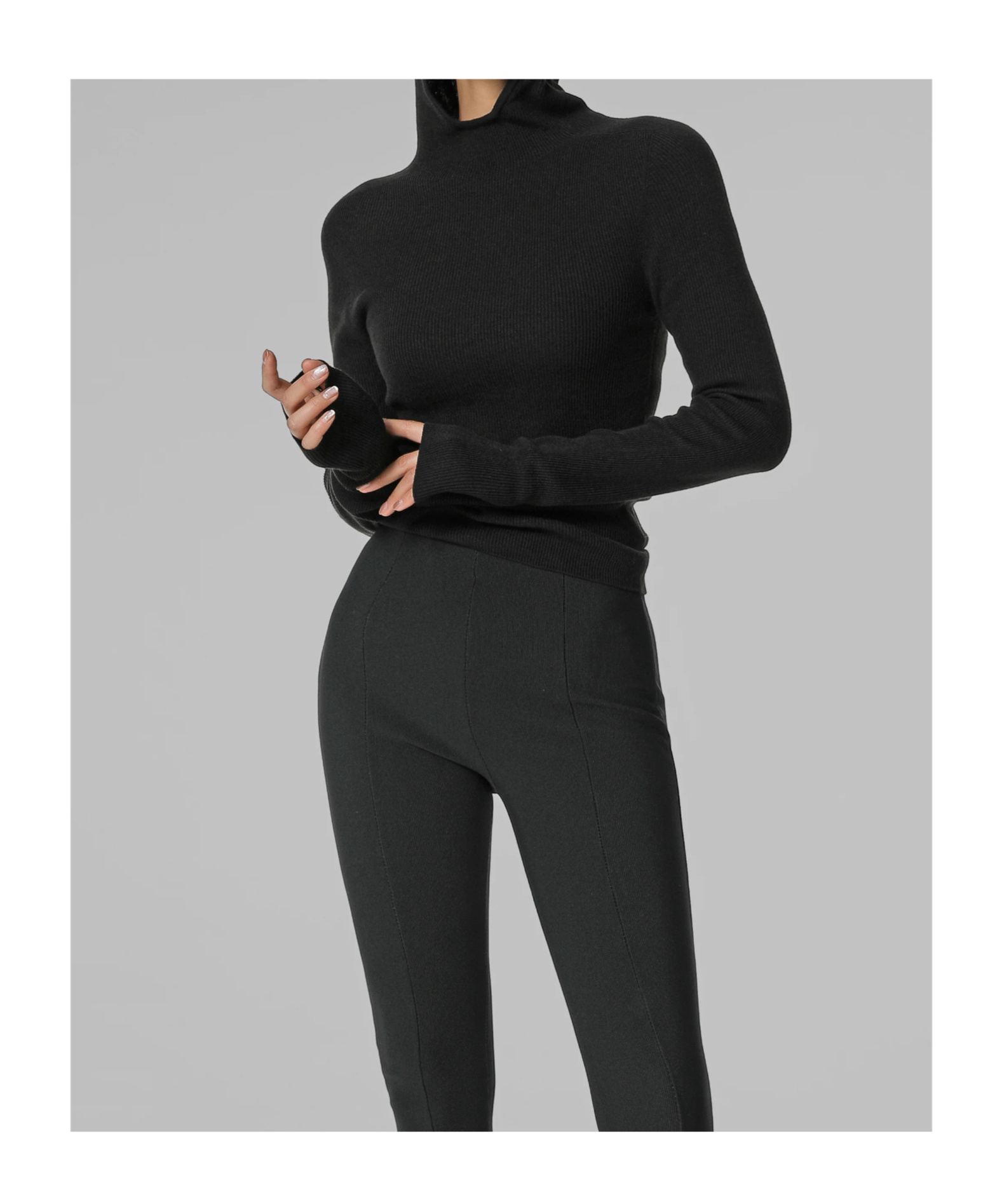 Shop The Frankie Shop Danae Hooded Knit Top - Black