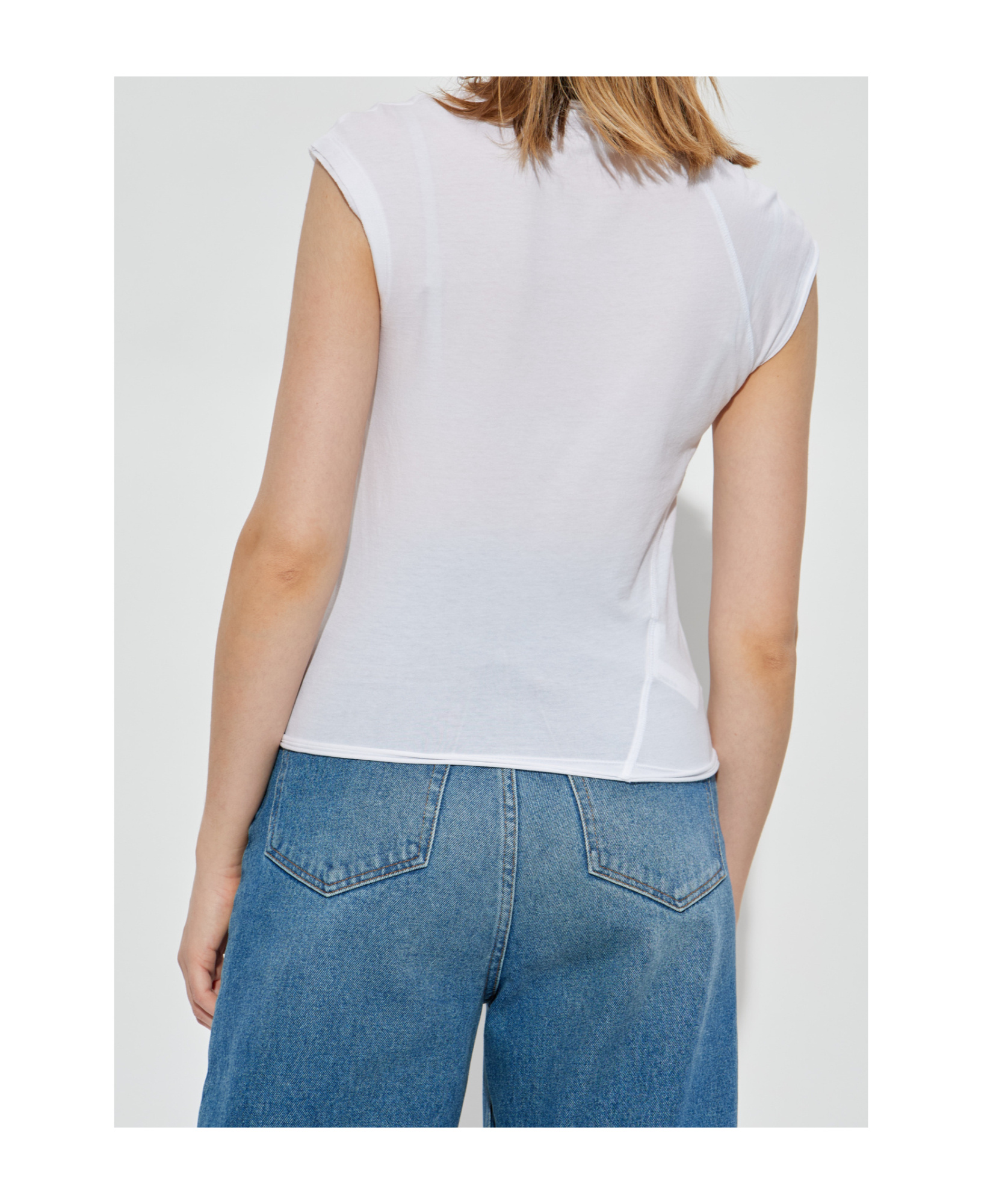 Helmut Lang Cropped Twisted Tee