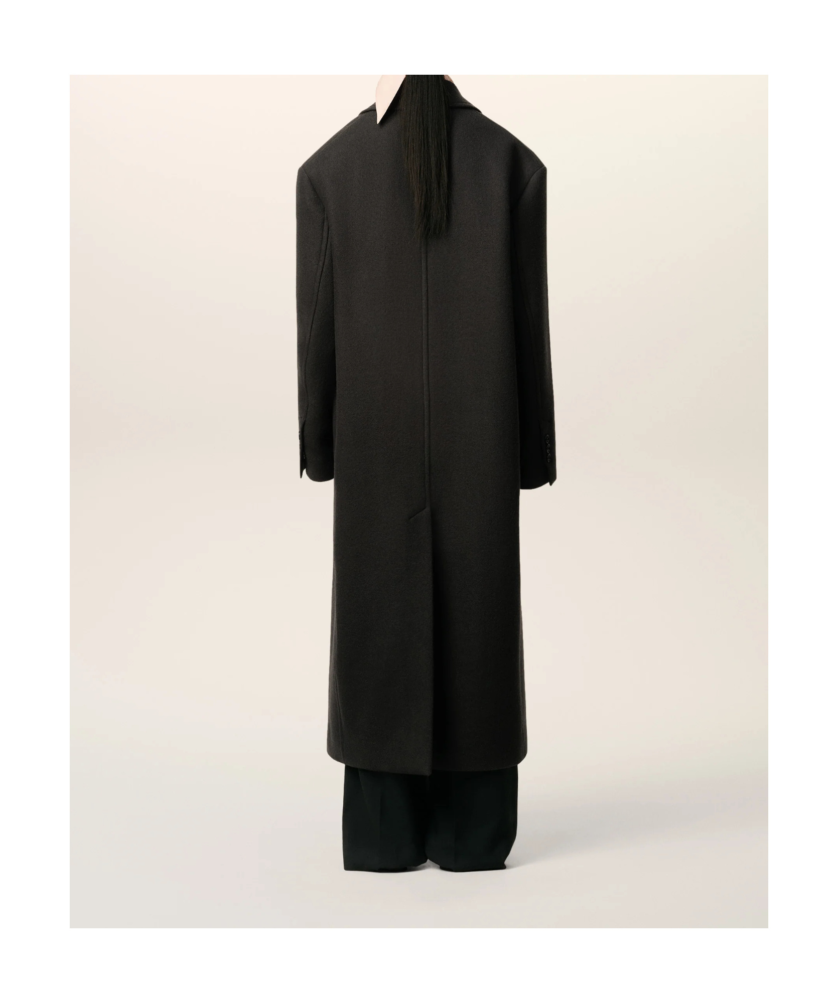 Ami Alexandre Mattiussi Double-breasted Wool Coat In Black