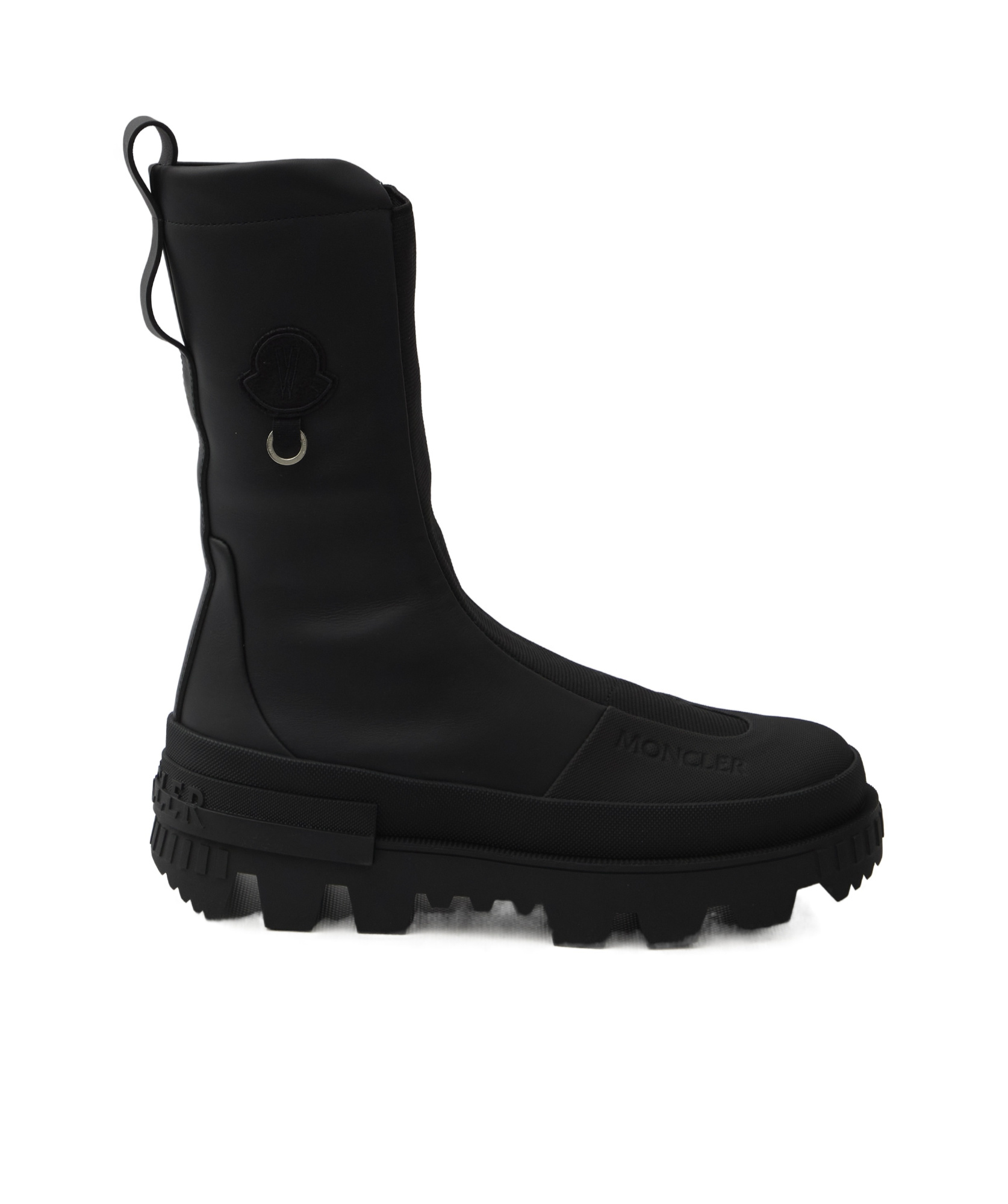 Shop Moncler Round-head Short Boots In Black