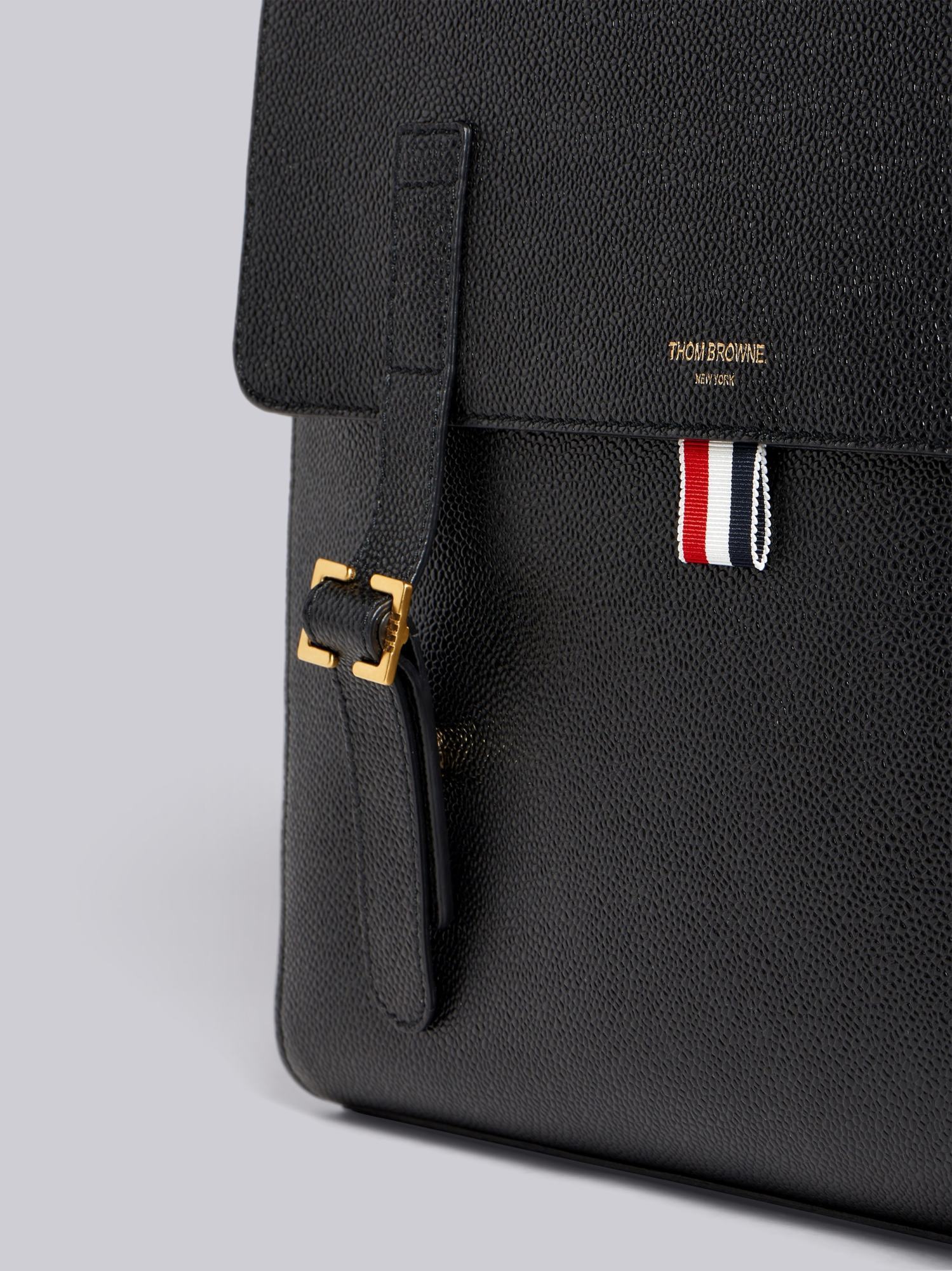 Thom Browne Rwb Structured Backpack In Black