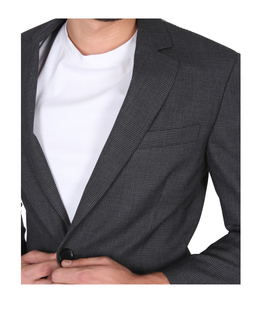 Aspesi Single-breasted Virgin Wool Jacket In Black