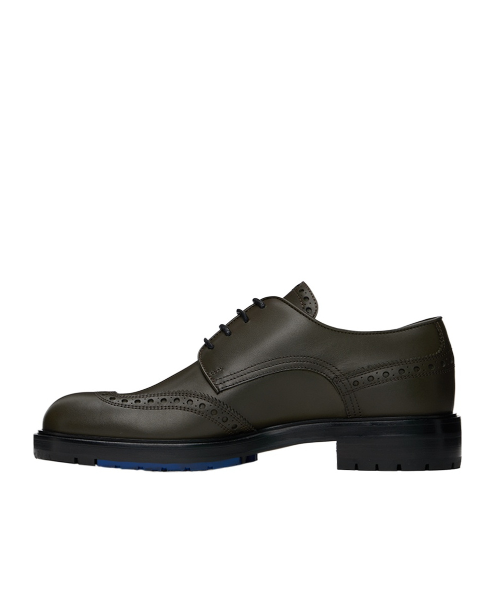 Burberry Soho Leather Brogues In Green