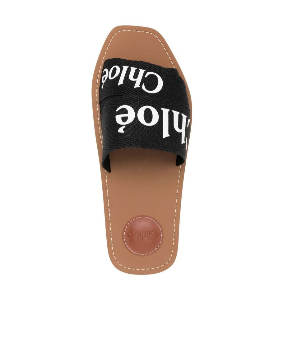 Shop Chloé Open-toed Slippers In Black