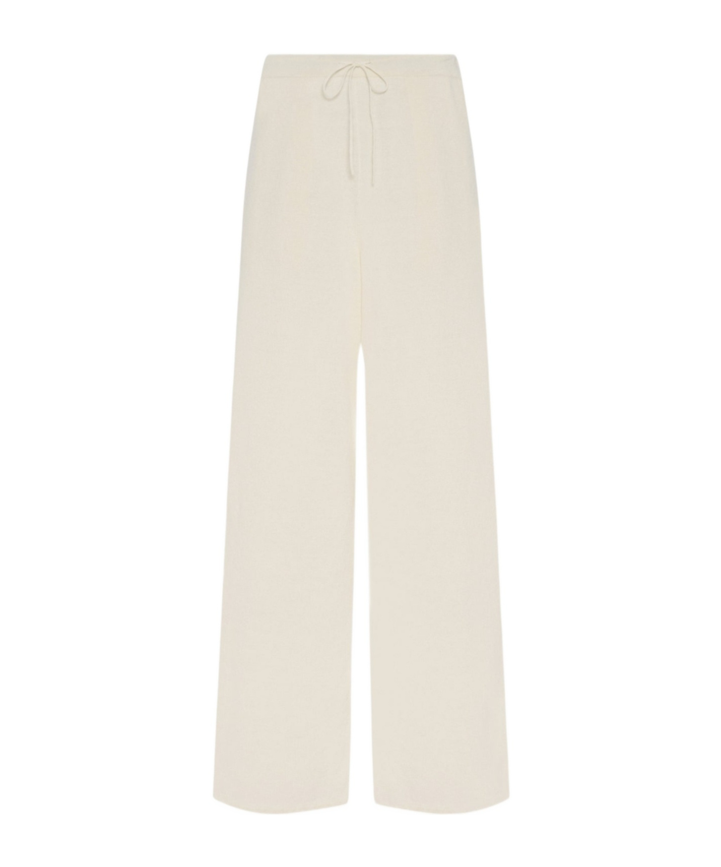 The Row Gala Silk-linen Straight-leg Pants In Pearl Grey